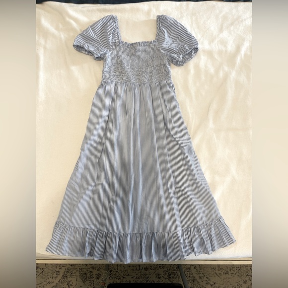 J. Crew blue stripe dress | Cotton dress | Midi dress - Picture 3 of 7